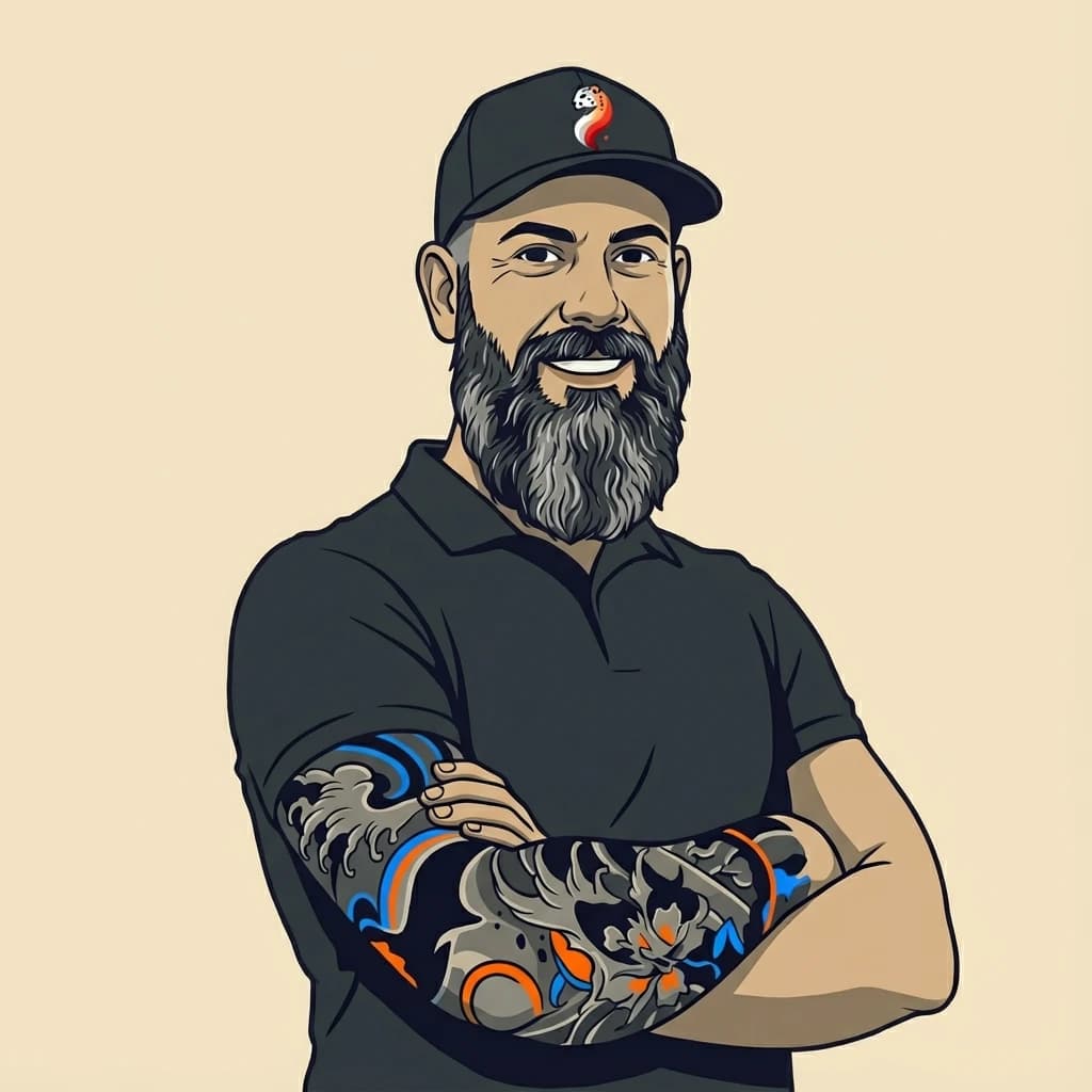 Illustrated portrait of Milko Slavov